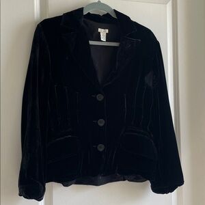 Black Velvet Blazer Anthropologie Odille jacket
